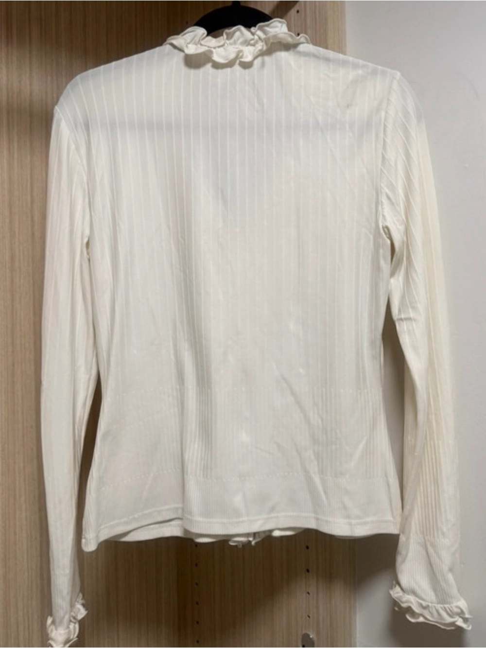 Cache Ivory Ruffle-Trim Button Down Top - Picture 4 of 4